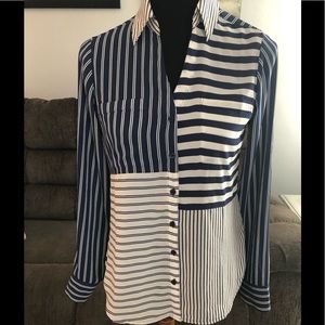 Beautiful Express striped button down Blouse